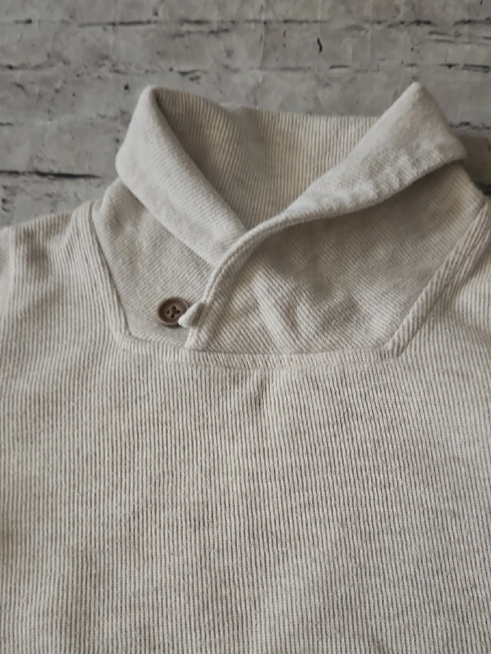 Old Navy Boys Cream Knit Shawl Collar Sweatshirt Size 4t